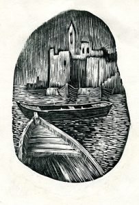 Boats, Wood engraving