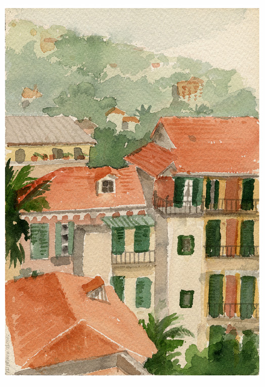 Portofino View, Watercolor